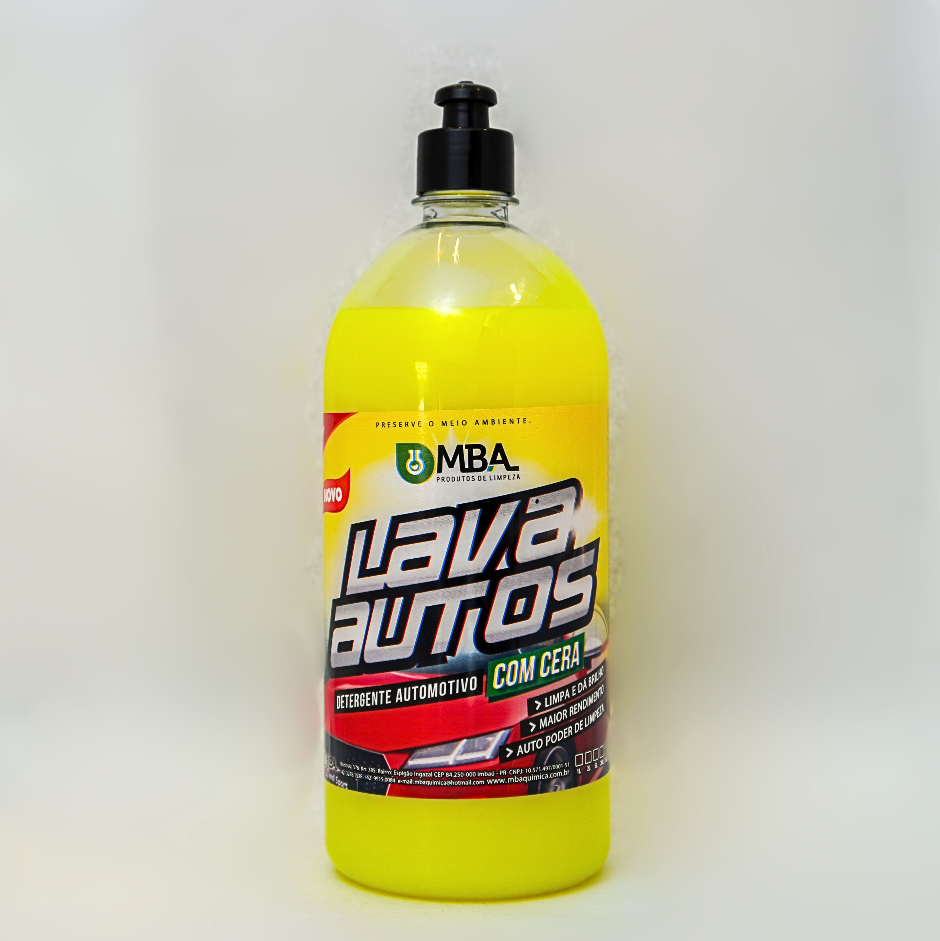 LAVA AUTOS COM CERA 1L